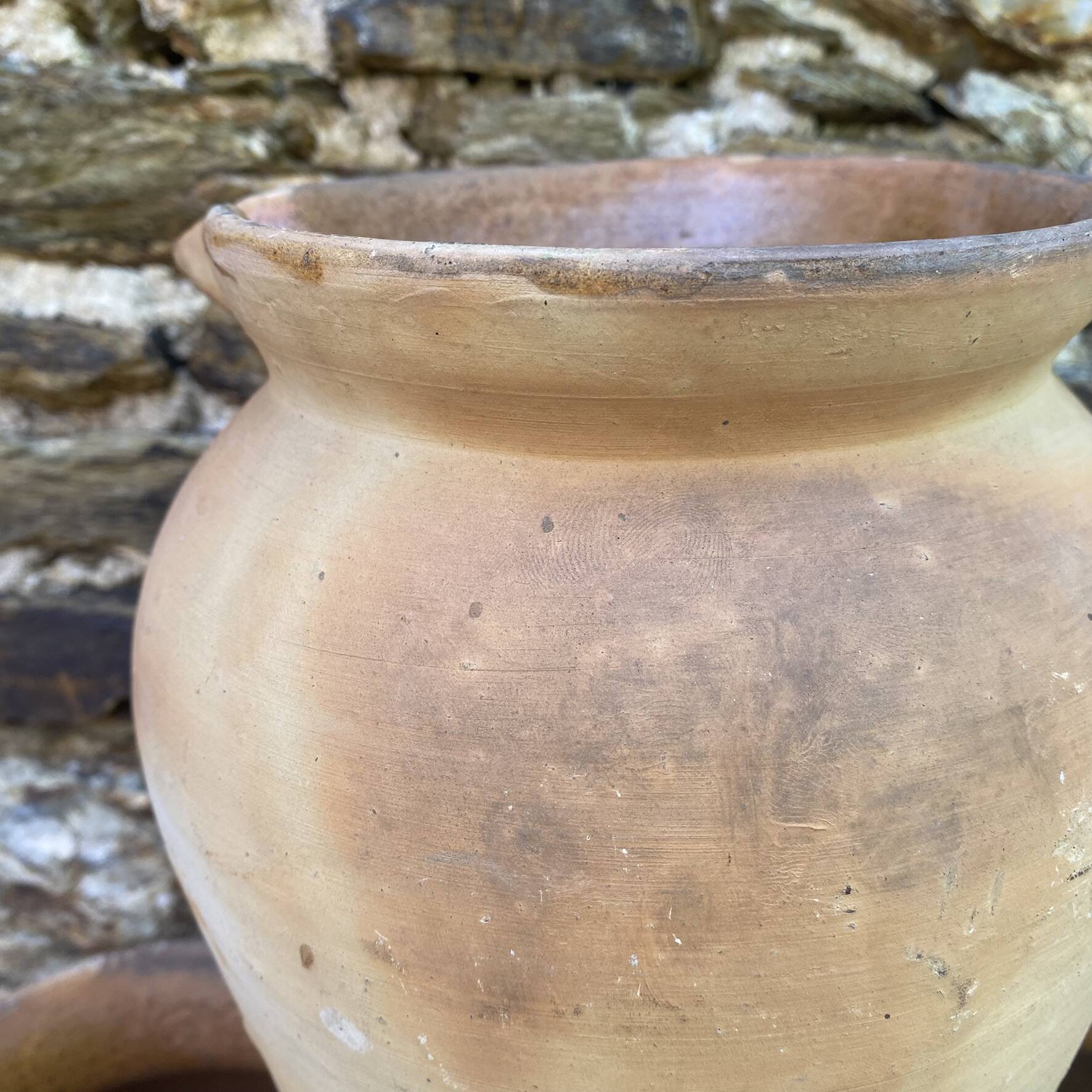 Set of antique terracotta jugs H21 cm