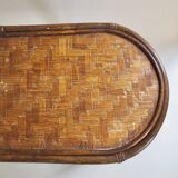Rattan serving trolley