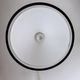 Vintage Murano glass ceiling light - timeless shape, white glass with black edge, stainless steel - Italy 1970s - kitchen lamp, gift