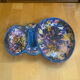 Mendiant Style Apéro Plate MORVAN Polychrome Ceramic Vintage #E131
