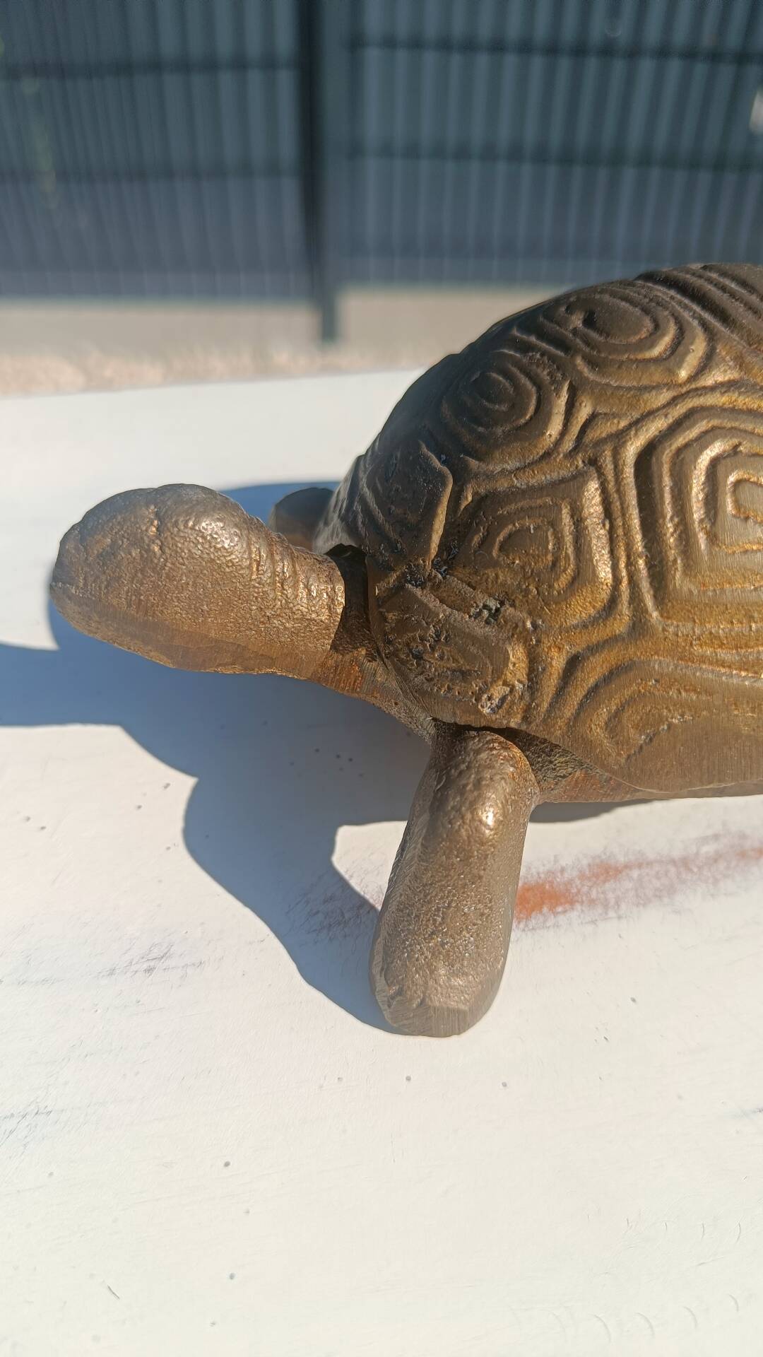 Vintage bronze turtle ashtray