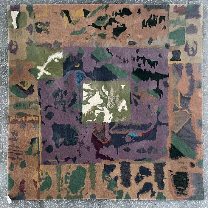 "Claire" Hand tufted rug by Tisca France 1980-1990s