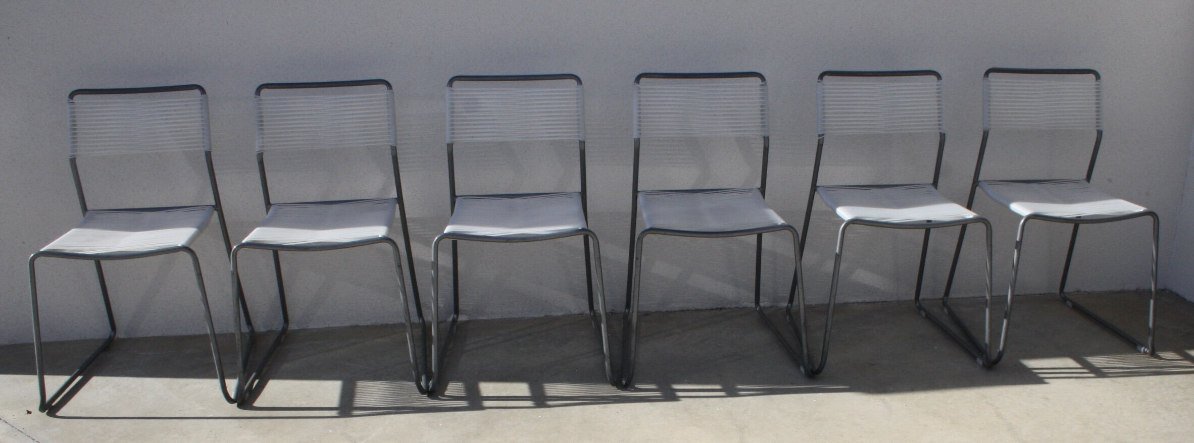 Set of 6 spaghetti chairs ikea