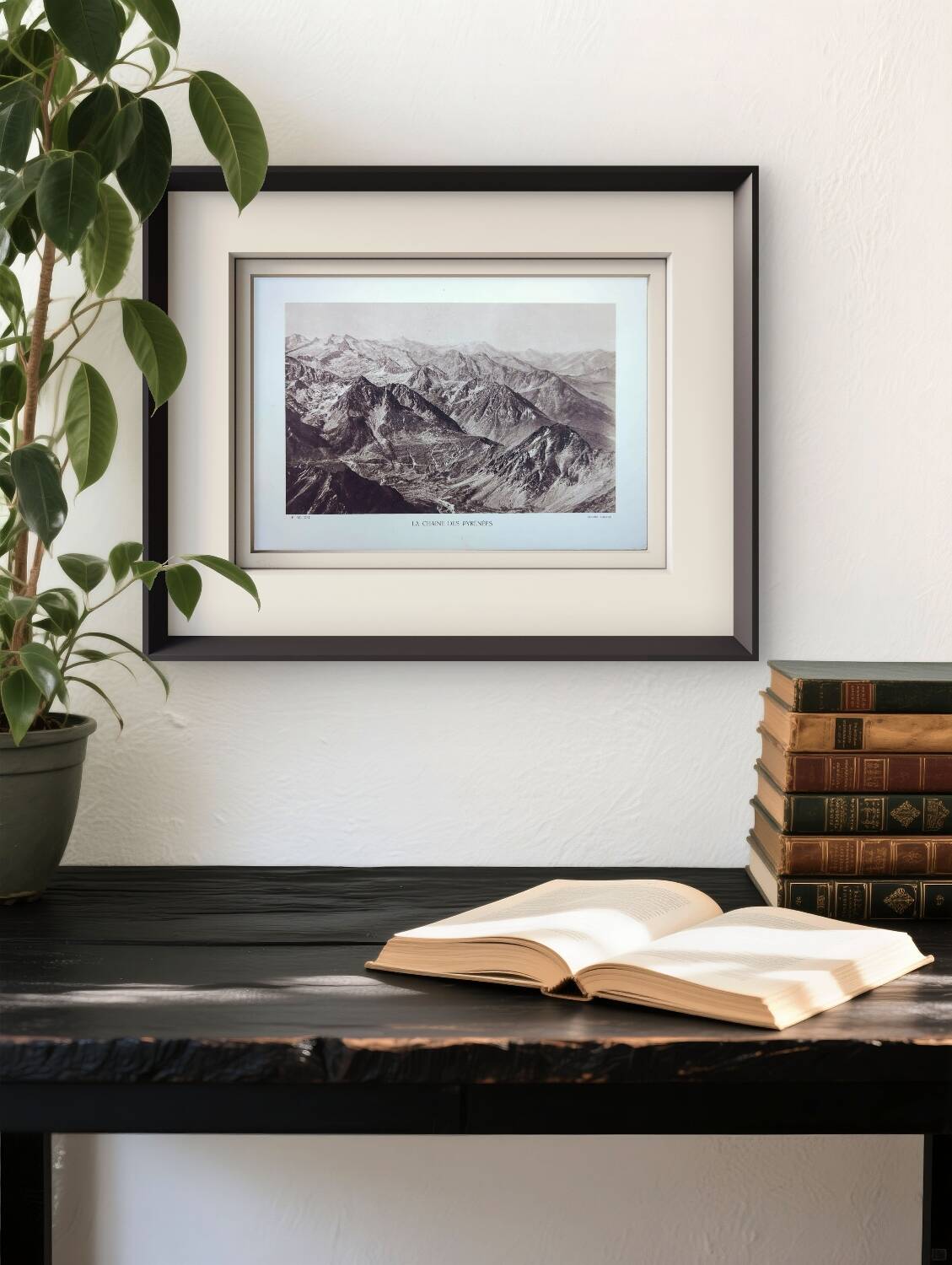 The Pyrenees mountain range, photographic plate printed in 1937