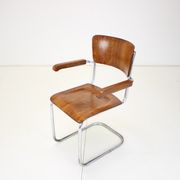 Restored Bauhaus Chrome Chair by Rudolf Vichr Prag, 1930s