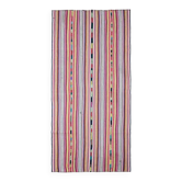 Tapis couloir vintage turc Oushak fait main en laine et coton rouge 172x354 des années 1970