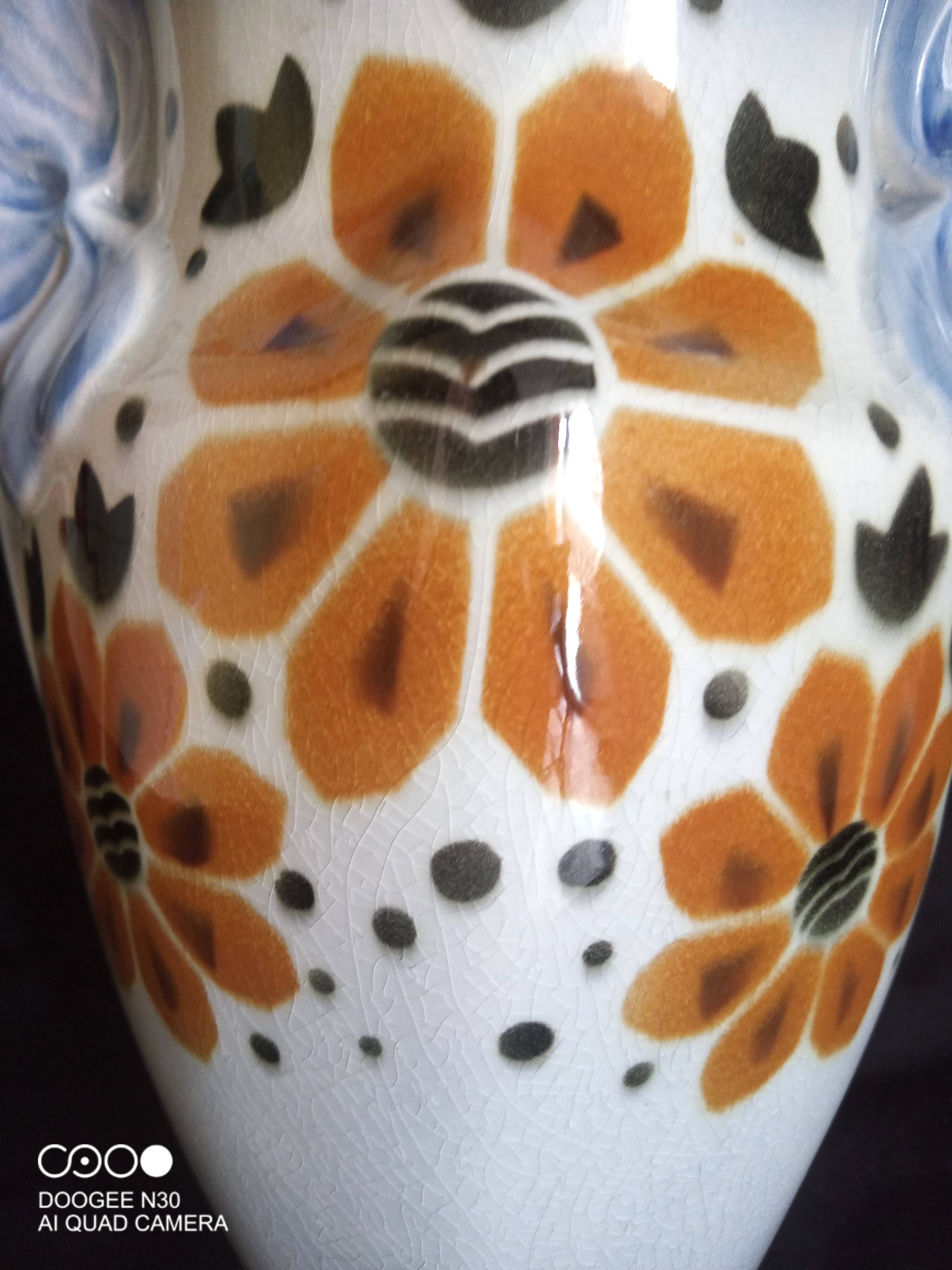Art Deco vase in ceramic by Lunéville Keller & Guérin