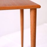 Small 1950s Scandinavian Coffee Table with Turned Legs