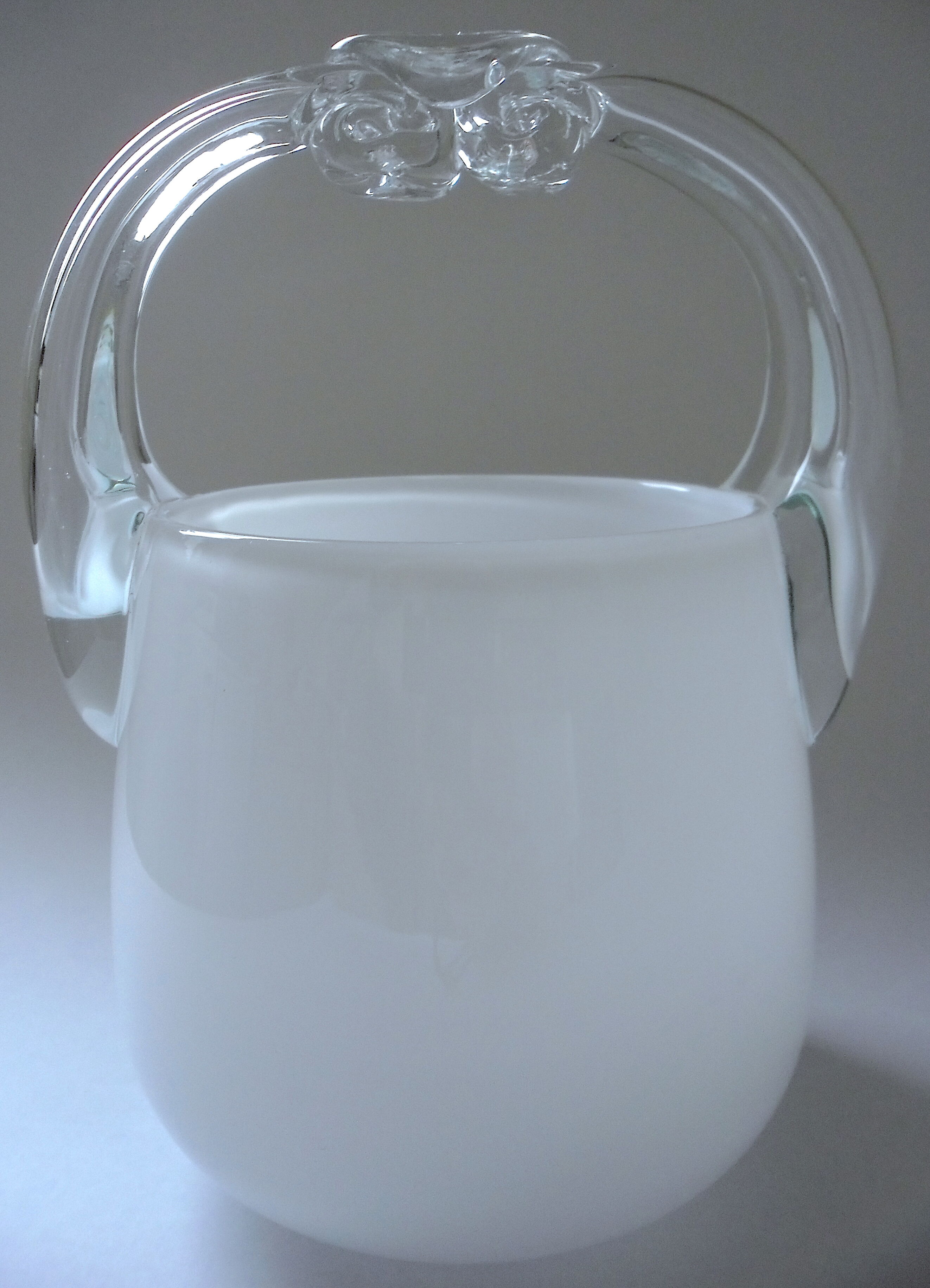 Vintage ice bucket in colorless and white "ouzo" crystal