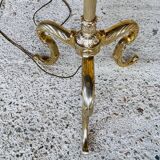 Lampadaire laiton vintage, tripode circa 1960s