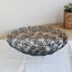 Large openwork black metal fruit bowl – Arabesque decoration