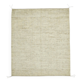 Tapis tribal unique noué à la main en laine beige 259 cm x 297 cm