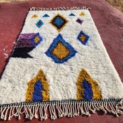 Beni Ouarain rug 250x150 cm in natural wool – Moroccan Berber rug