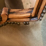 Velvet bergère chairs