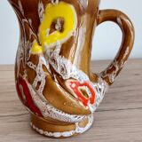Ceramic pitcher signed Poët Laval Turban 70s