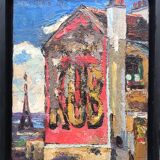 Oil on panel by René Marie (1890-1972). Montmartre