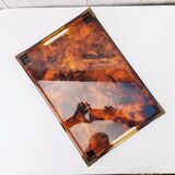 Dior design lucite tortoiseshell tray