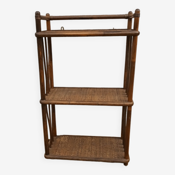 Vintage rattan shelf and canning