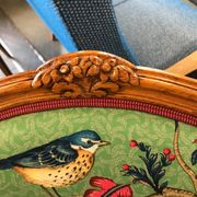 Louis XV style Bergère armchair with floral motifs