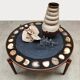 Vintage Heinz Lilienthal coffee table ‘E8’ agate & stone