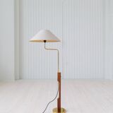 Mid-Century Modern Floor Lamp, Teak and Brass Bergboms, Sweden, 1960s