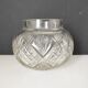 Cut crystal ball vase