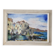 Oil painting on Isorel Marine Port Les Martigues signed (to be identified)