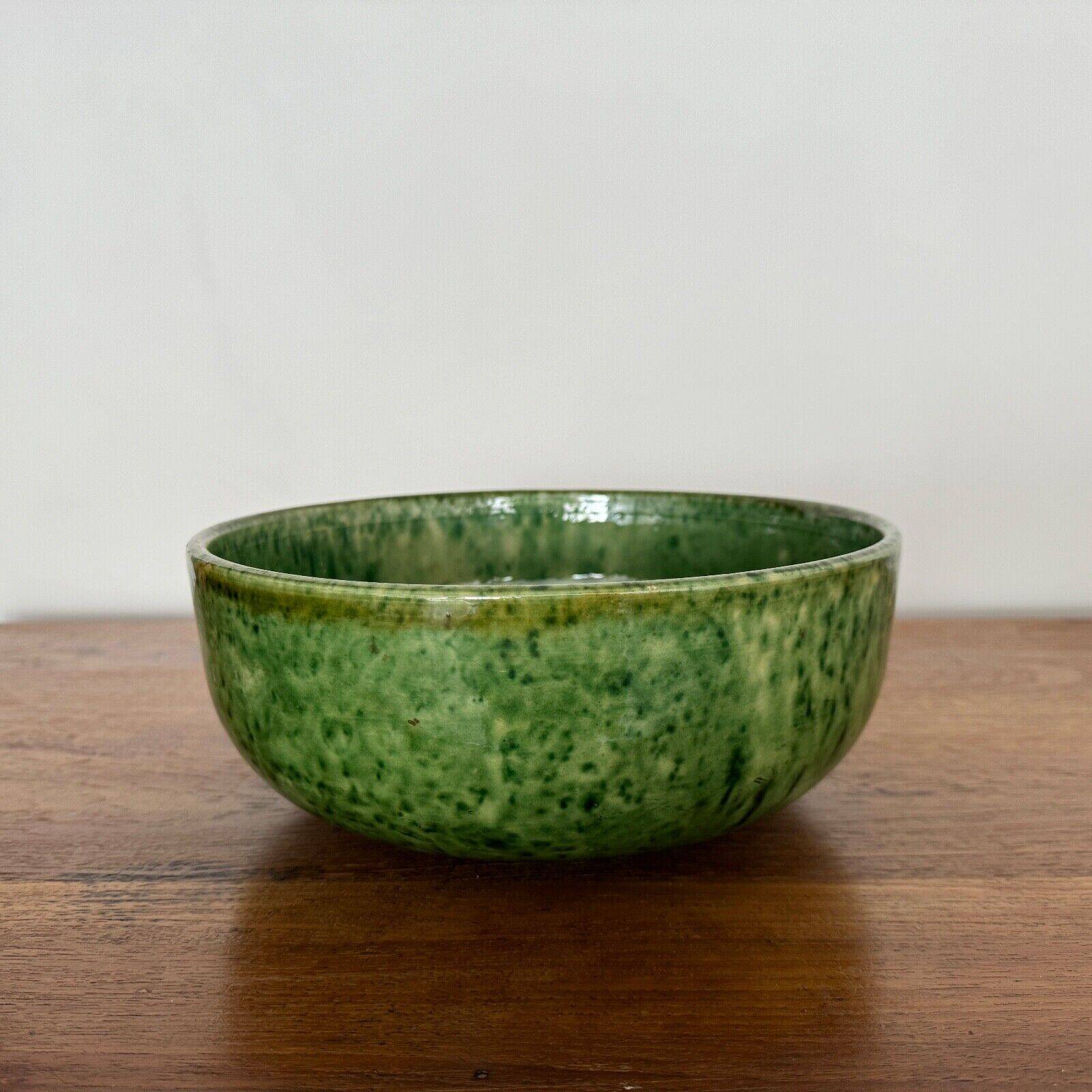 Ceramic from Vallauris France green salad bowl