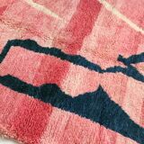 Moroccan Berber carpet Beni Ouarain pink patterned 246x161cm