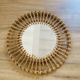 Rattan mirror
