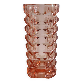 Large Luminarc vase in salmon glass