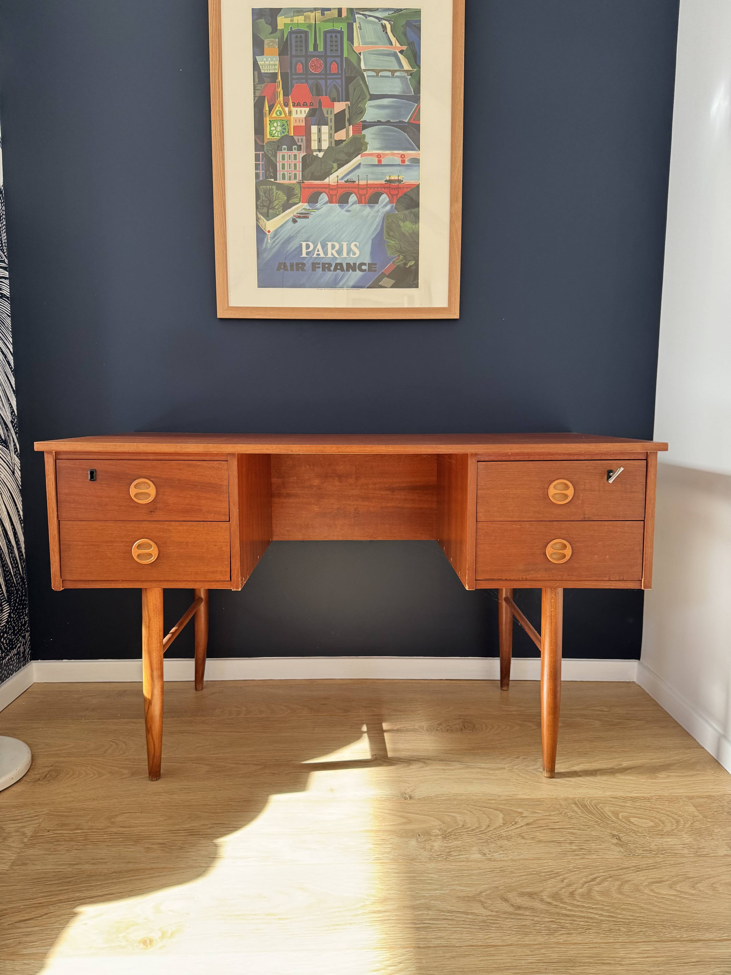 Vintage Scandinavian style desk from the 60s