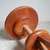 Wooden screw stool