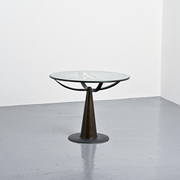 Table Astrolabio par Oscar Tusquets pour Aleph-Driade, Italie, années 1980