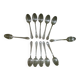 Box of 12 old silver-plated spoons, 18 g 19th century