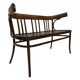 Vintage sofa in beech, 60s design wooden bench
