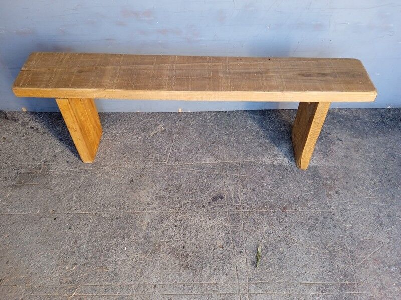 Solid wood bench patinated 140cm