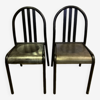 Deux chaises vintage attribués à Robert Mallet Stevens.