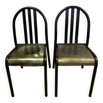 Deux chaises vintage attribués à Robert Mallet Stevens.