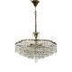 Vintage basket crystal chandelier Bakalowits & Söhne brass, Austria 1970s