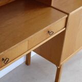 Vintage oak standing wall unit