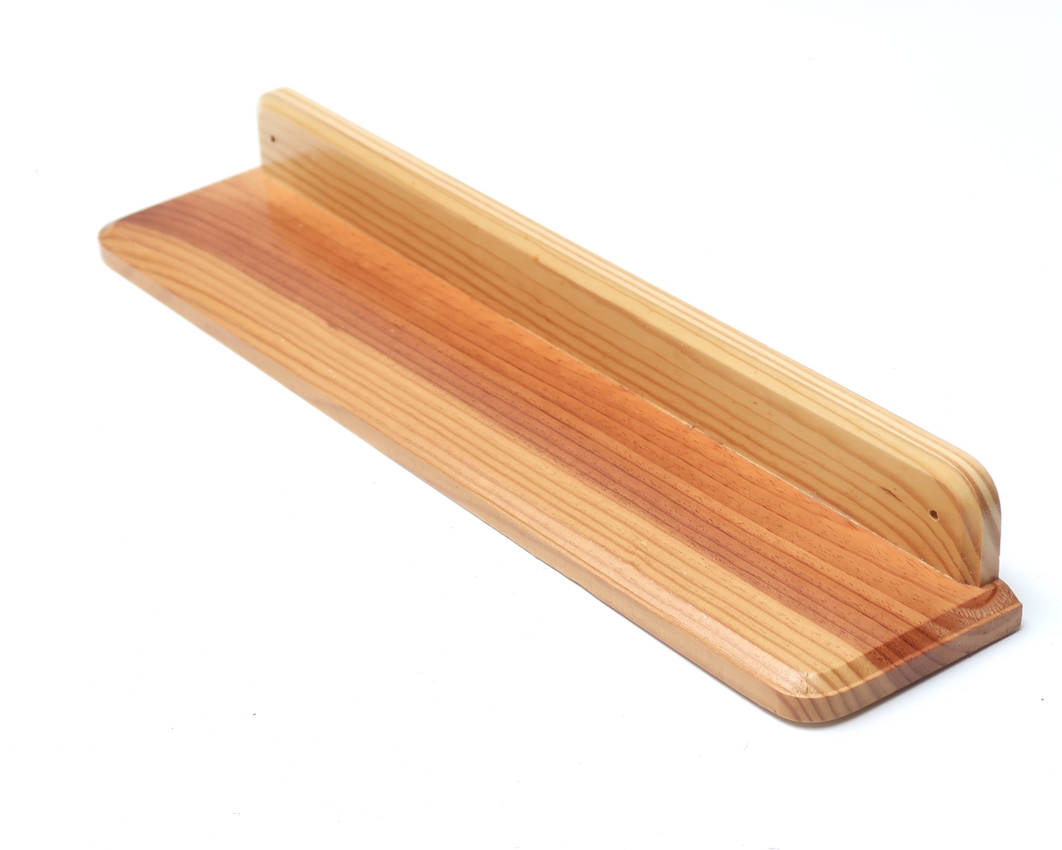 Etagère de salle de bain en bois de pin, années 70