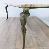 Marble and metal coffee table