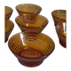 Amber glass bowls Duralex. Vintage