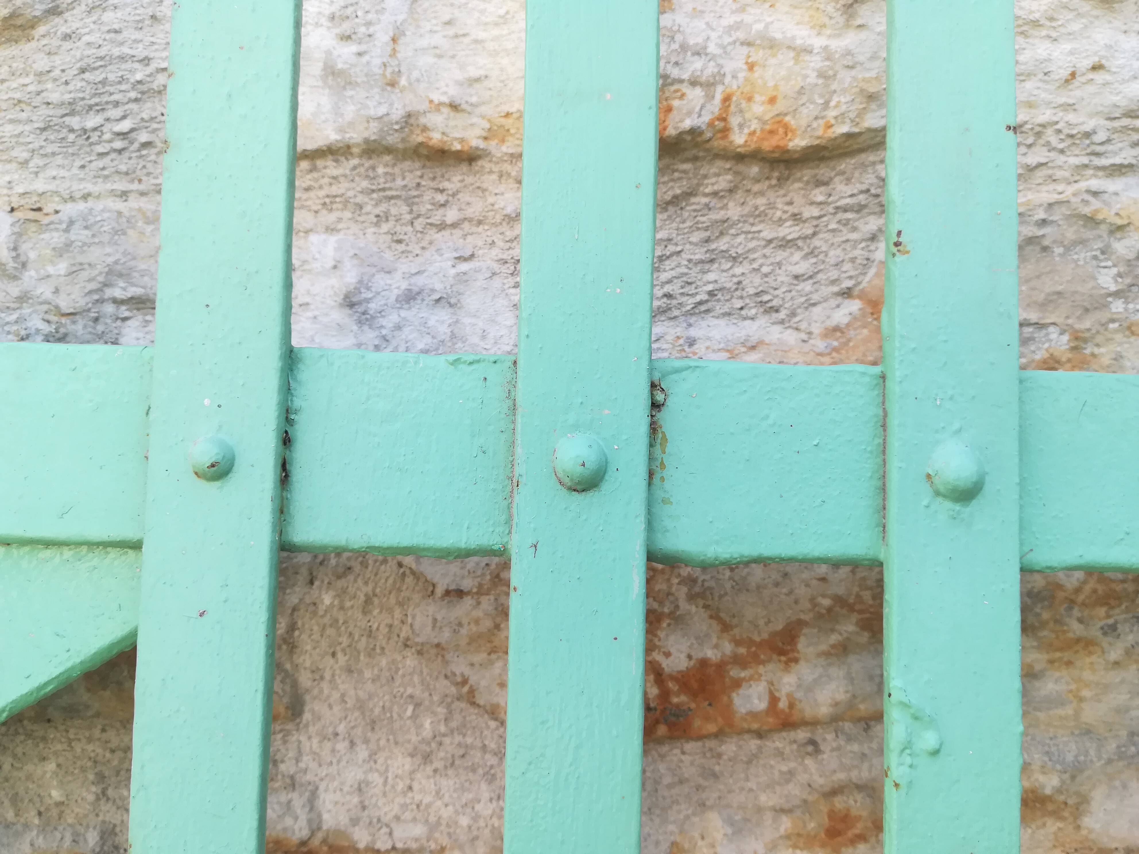 Plain riveted iron gate