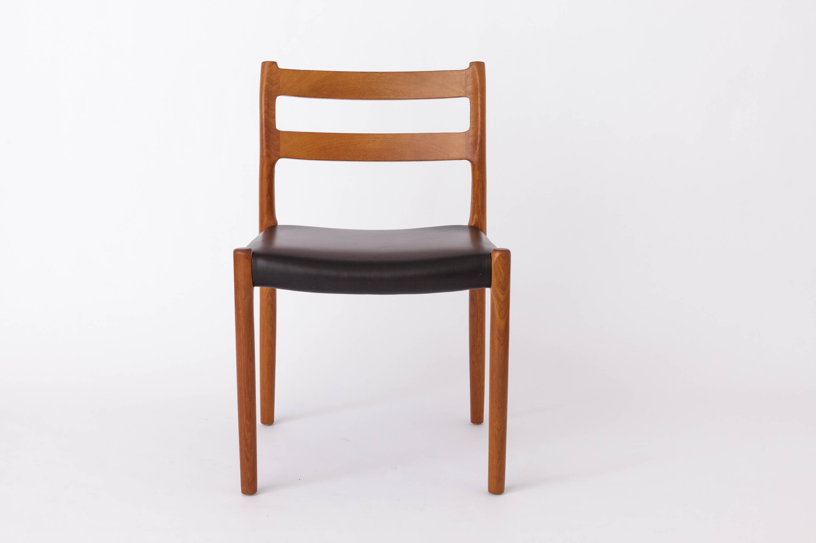 Set of 5 Niels Otto Møller Model 84 Chairs – Danish Teak & Leather