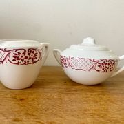 Pot à lait et sucrier Digoin Versailles