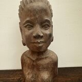African statue, wooden bust of a woman, 1920s