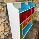 Wall-mounted or free-standing wooden locker shelf