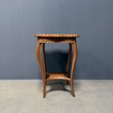 Graceful antique carved wooden side table